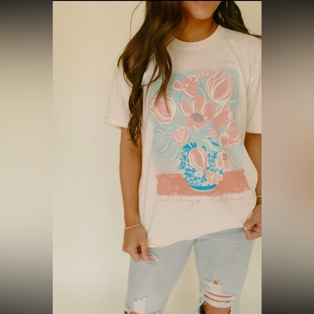 140 - Always Blooming Floral Graphic Tee